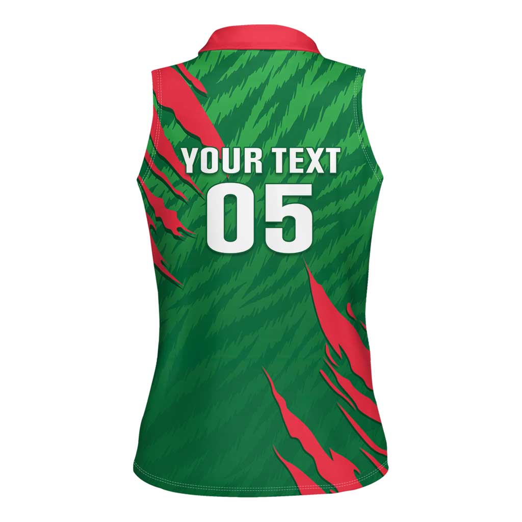 Custom Bangladesh Cricket Women Sleeveless Polo Shirt Go Champions The Tigers LT05 - Wonder Print Shop