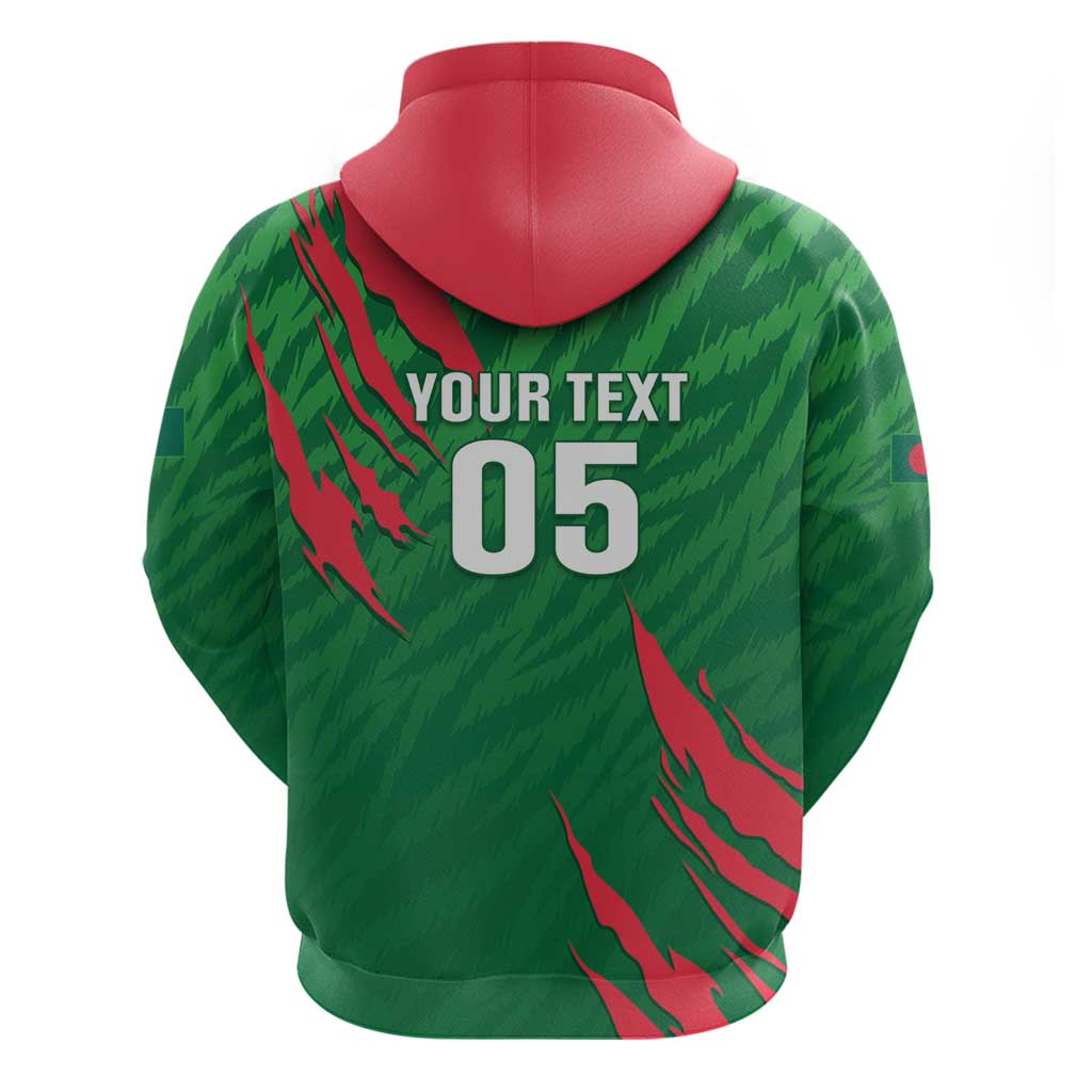 Custom Bangladesh Cricket Zip Hoodie Go Champions The Tigers LT05 - Wonder Print Shop