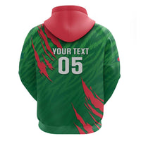 Custom Bangladesh Cricket Zip Hoodie Go Champions The Tigers LT05 - Wonder Print Shop