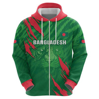 Custom Bangladesh Cricket Zip Hoodie Go Champions The Tigers LT05 - Wonder Print Shop