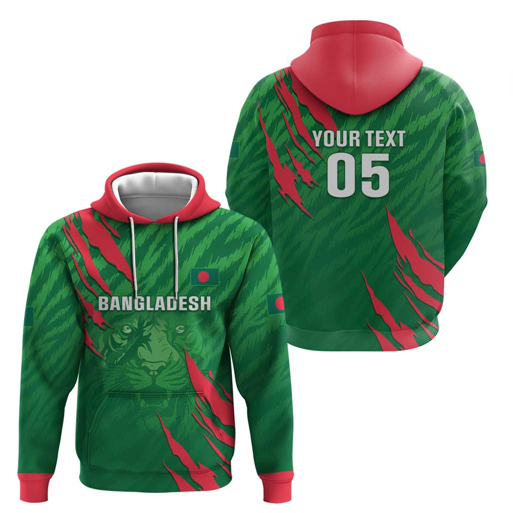 Custom Bangladesh Cricket Zip Hoodie Go Champions The Tigers LT05 - Wonder Print Shop