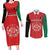 Custom Afghanistan Cricket Couples Matching Long Sleeve Bodycon Dress and Long Sleeve Button Shirt Flag Style LT05 - Wonder Print Shop