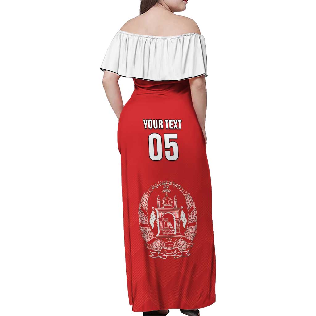 Custom Afghanistan Cricket Family Matching Off Shoulder Maxi Dress and Hawaiian Shirt Flag Style LT05 - Wonder Print Shop