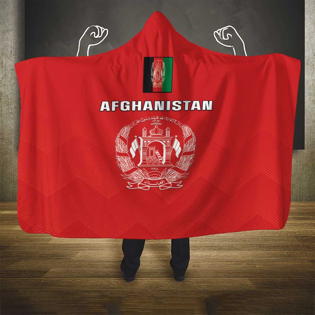 Afghanistan Cricket Hooded Blanket Flag Style