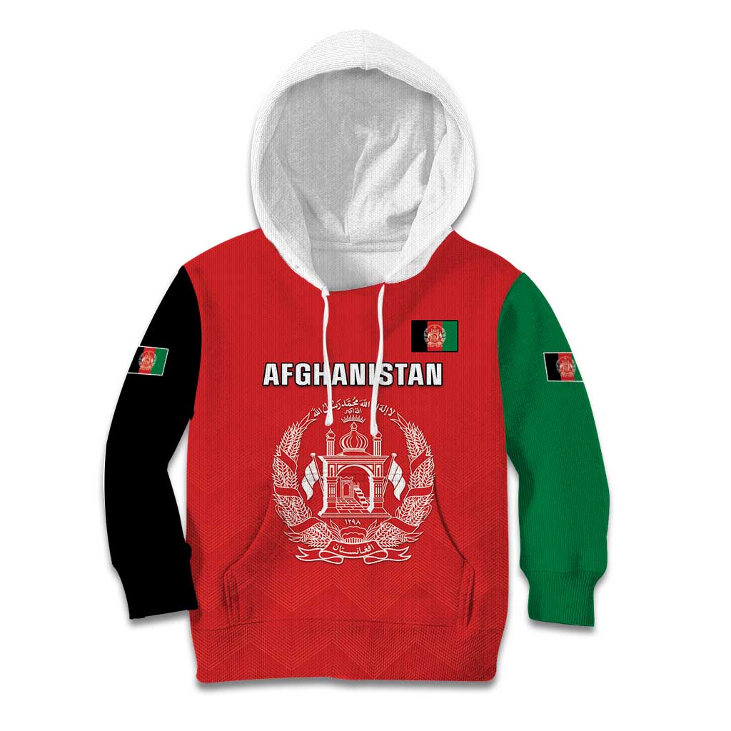 Custom Afghanistan Cricket Kid Hoodie Flag Style LT05 - Wonder Print Shop