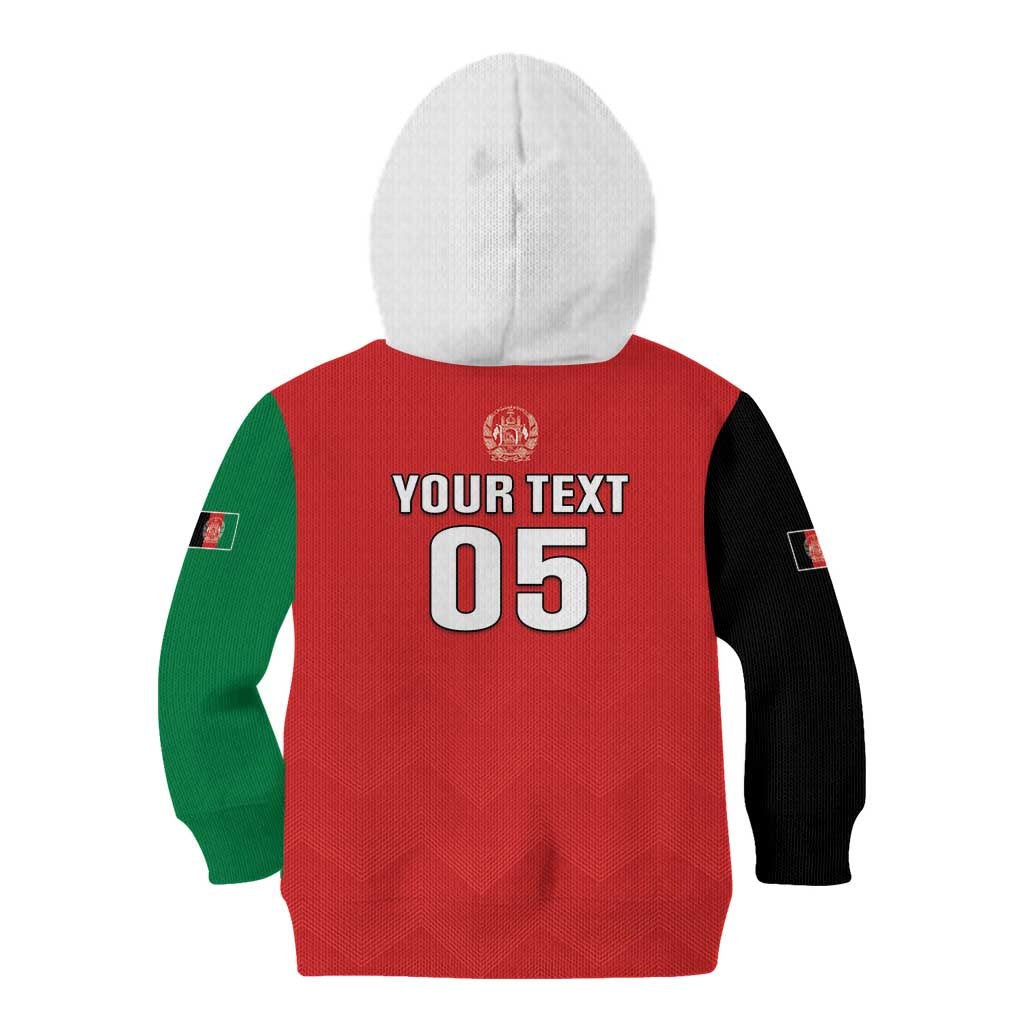 Custom Afghanistan Cricket Kid Hoodie Flag Style LT05 - Wonder Print Shop