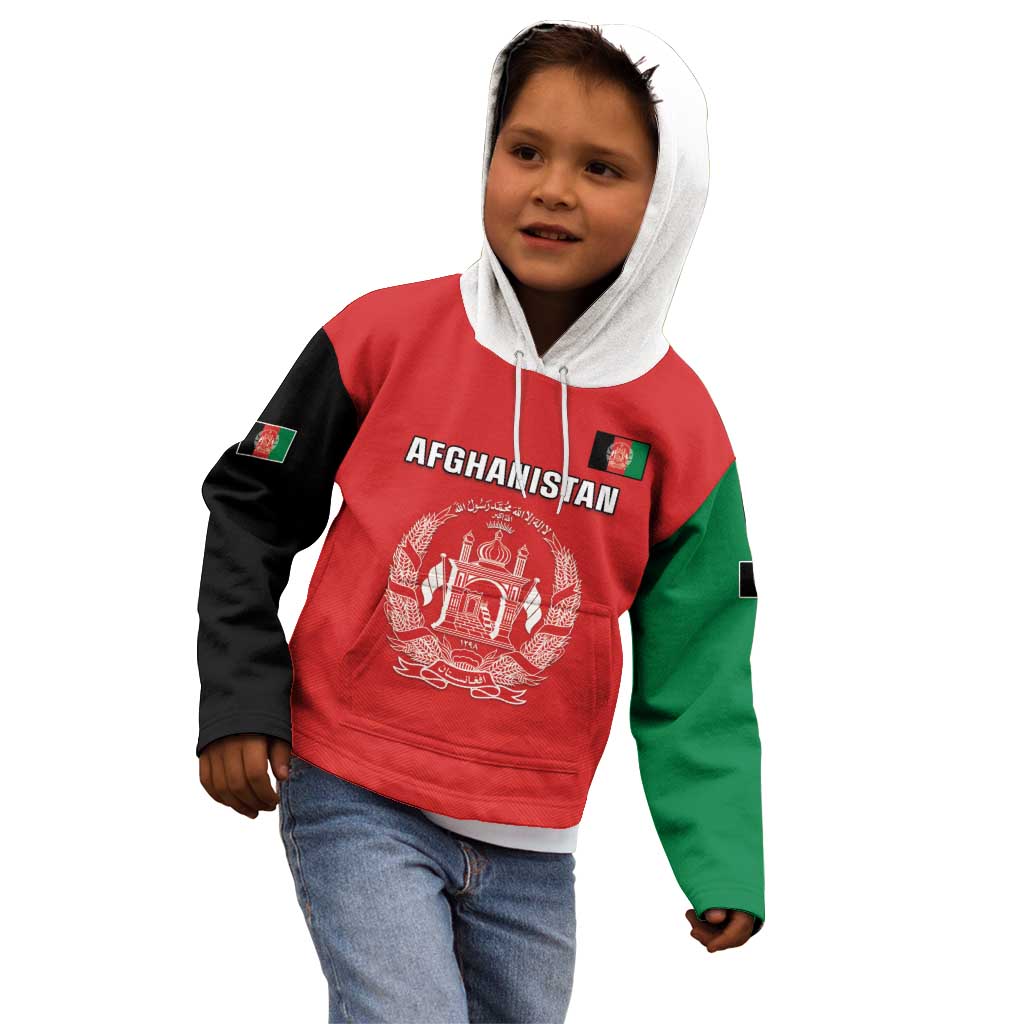 Custom Afghanistan Cricket Kid Hoodie Flag Style LT05 - Wonder Print Shop