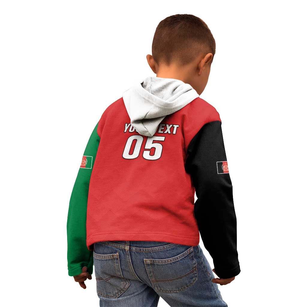 Custom Afghanistan Cricket Kid Hoodie Flag Style LT05 - Wonder Print Shop