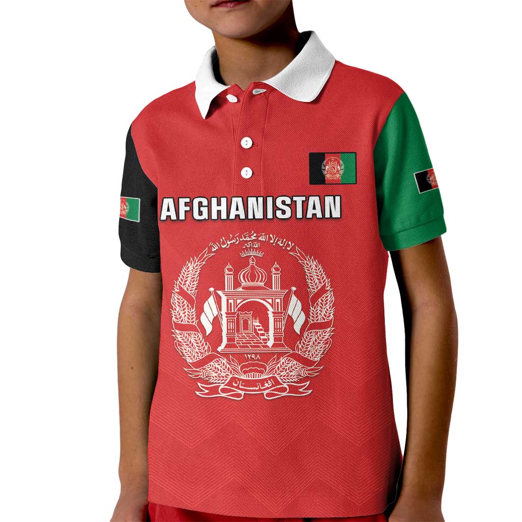 Custom Afghanistan Cricket Kid Polo Shirt Flag Style LT05 - Wonder Print Shop