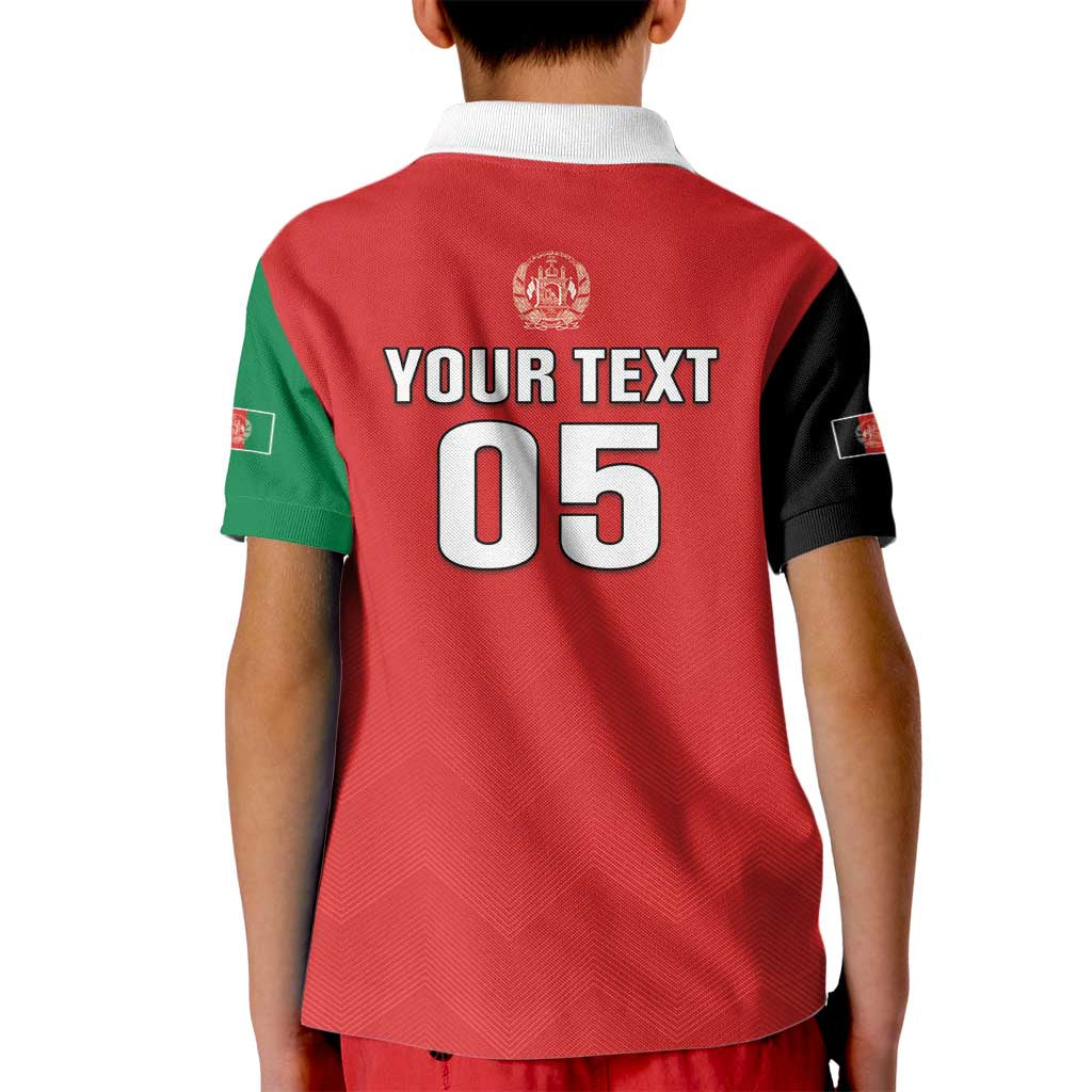 Custom Afghanistan Cricket Kid Polo Shirt Flag Style LT05 - Wonder Print Shop