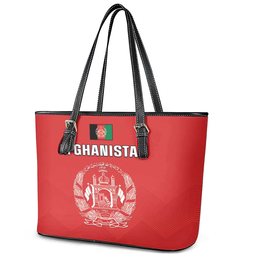 Afghanistan Cricket Leather Tote Bag Flag Style LT05 - Wonder Print Shop