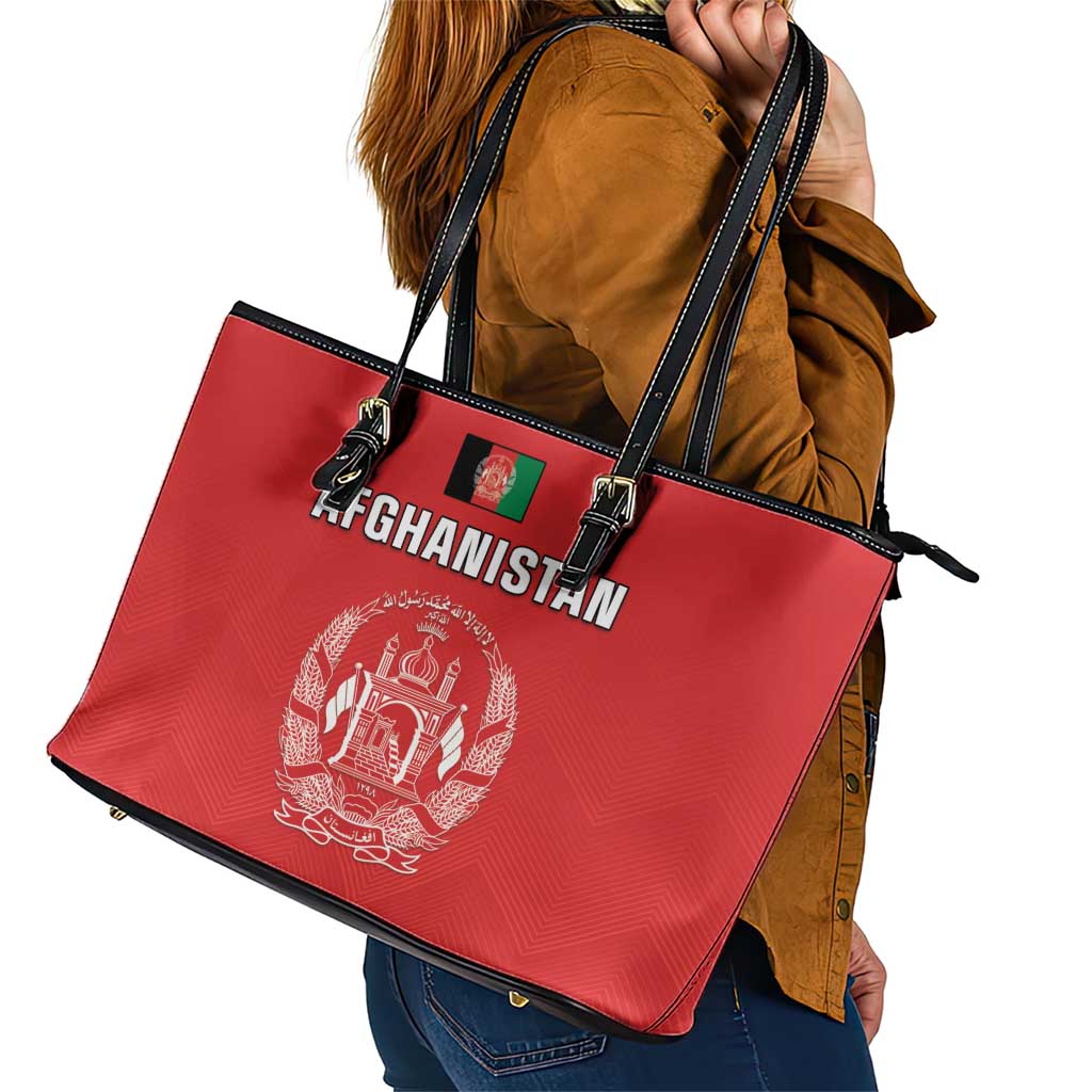 Afghanistan Cricket Leather Tote Bag Flag Style LT05 - Wonder Print Shop