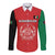 Custom Afghanistan Cricket Long Sleeve Button Shirt Flag Style LT05 - Wonder Print Shop