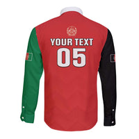 Custom Afghanistan Cricket Long Sleeve Button Shirt Flag Style LT05 - Wonder Print Shop