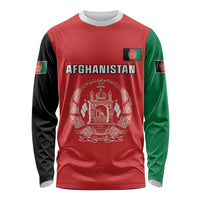 Custom Afghanistan Cricket Long Sleeve Shirt Flag Style LT05 - Wonder Print Shop