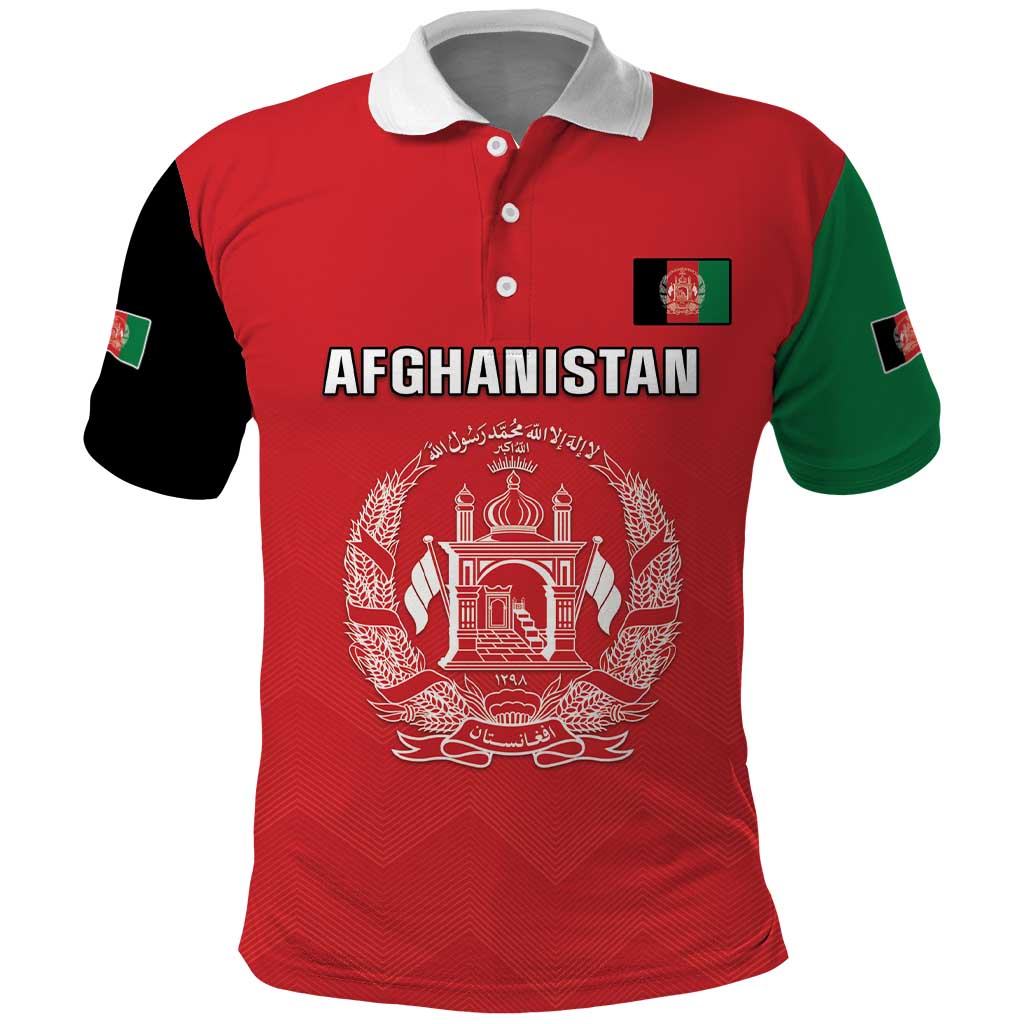 Custom Afghanistan Cricket Polo Shirt Flag Style LT05 - Wonder Print Shop