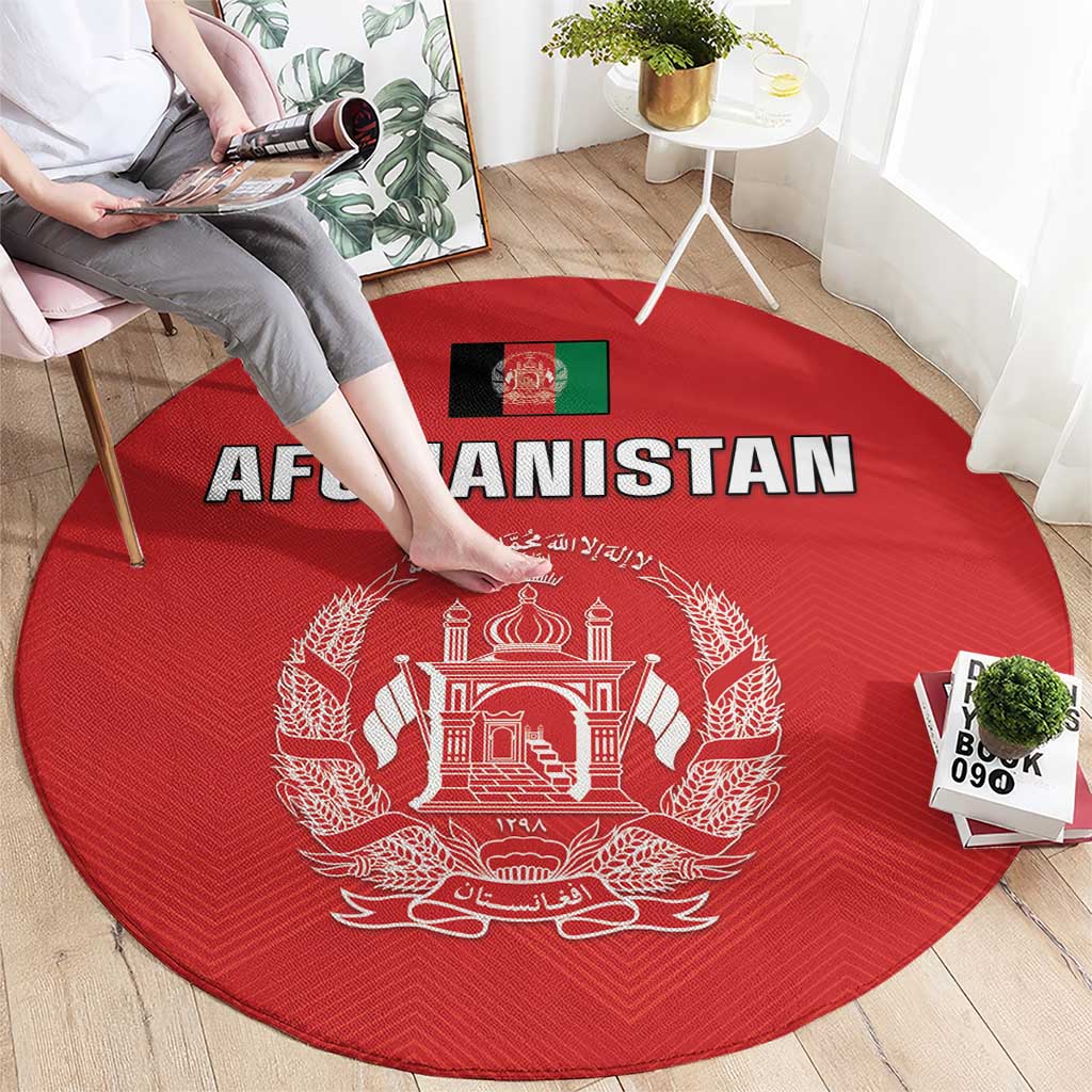 Afghanistan Cricket Round Carpet Flag Style