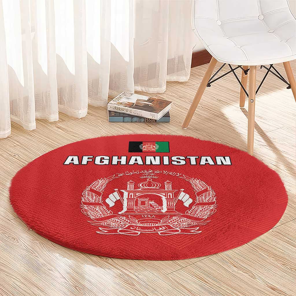 Afghanistan Cricket Round Carpet Flag Style