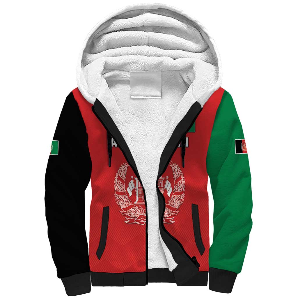 Custom Afghanistan Cricket Sherpa Hoodie Flag Style LT05 - Wonder Print Shop