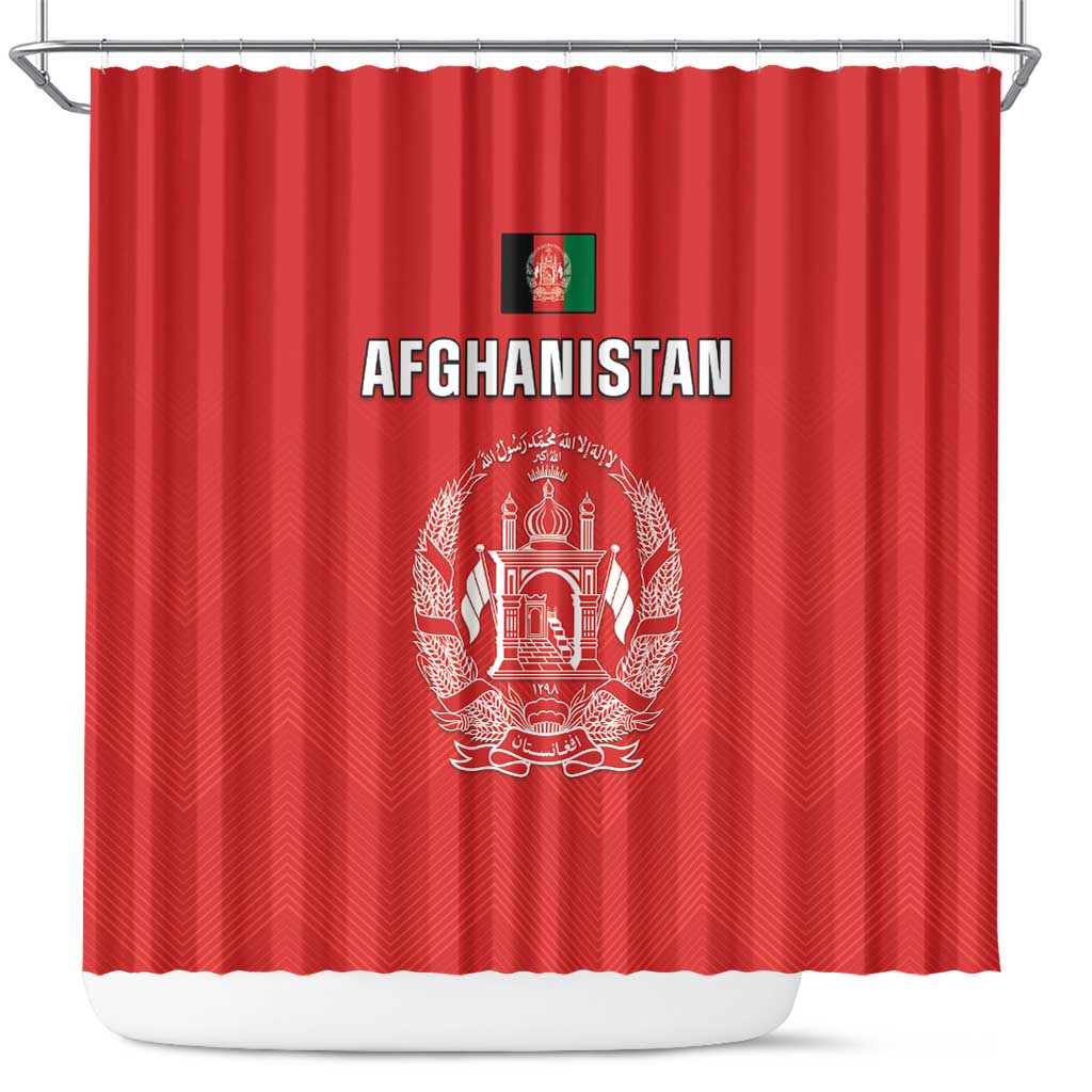 Afghanistan Cricket Shower Curtain Flag Style