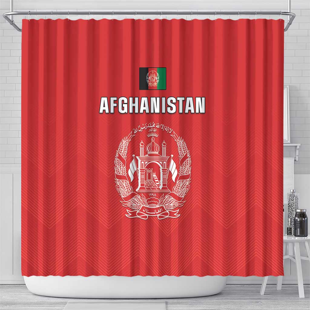 Afghanistan Cricket Shower Curtain Flag Style