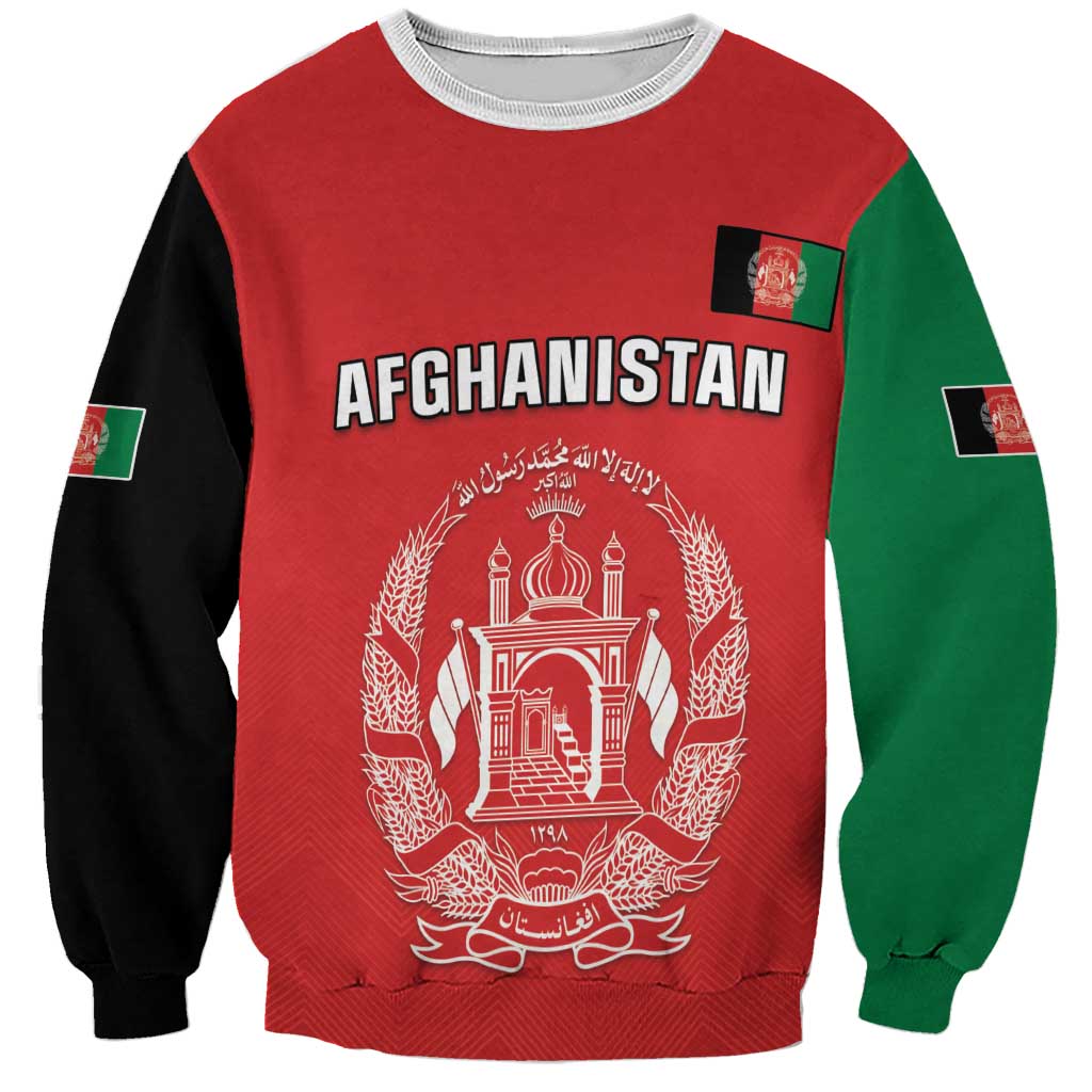 Custom Afghanistan Cricket Sweatshirt Flag Style LT05 - Wonder Print Shop
