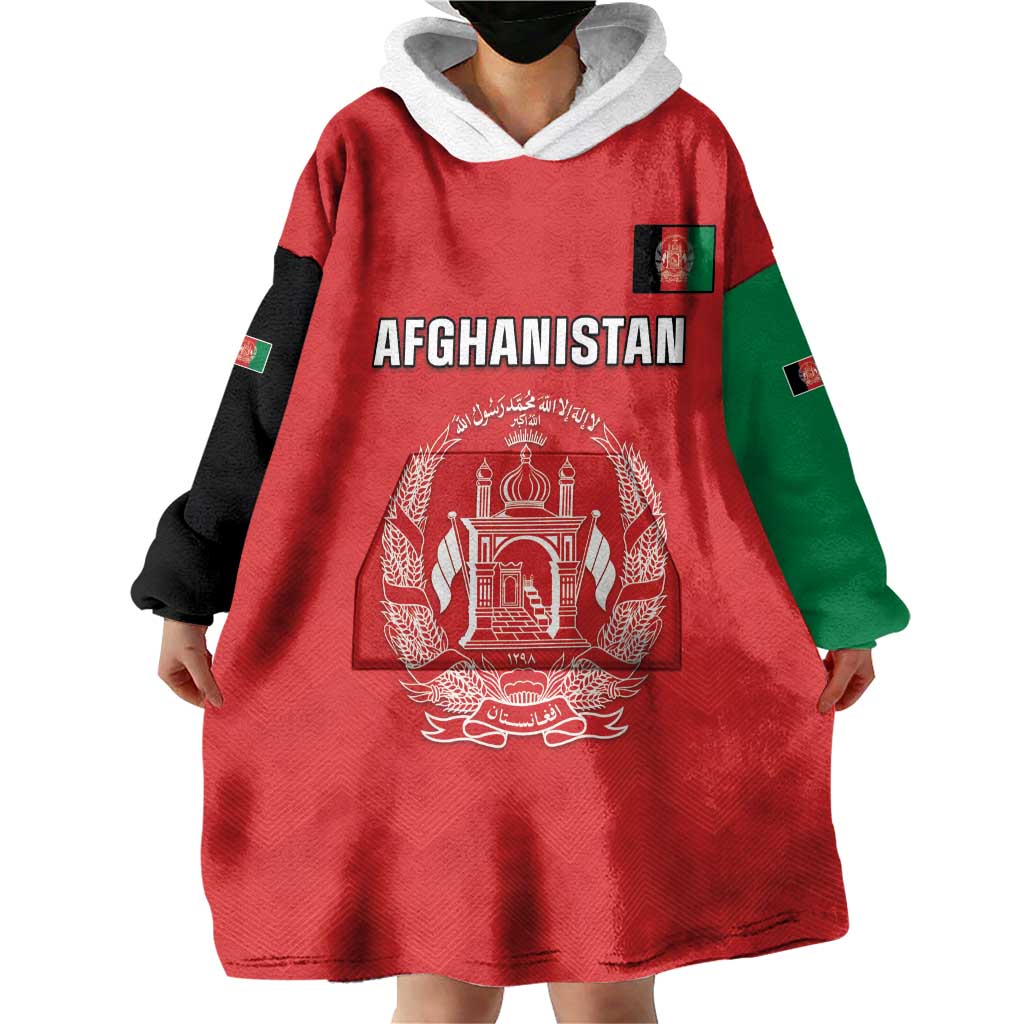 Custom Afghanistan Cricket Wearable Blanket Hoodie Flag Style LT05 - Wonder Print Shop