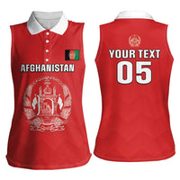 Custom Afghanistan Cricket Women Sleeveless Polo Shirt Flag Style LT05 - Wonder Print Shop