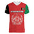 Custom Afghanistan Cricket Women V-Neck T-Shirt Flag Style LT05 - Wonder Print Shop