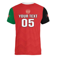 Custom Afghanistan Cricket Women V-Neck T-Shirt Flag Style LT05 - Wonder Print Shop