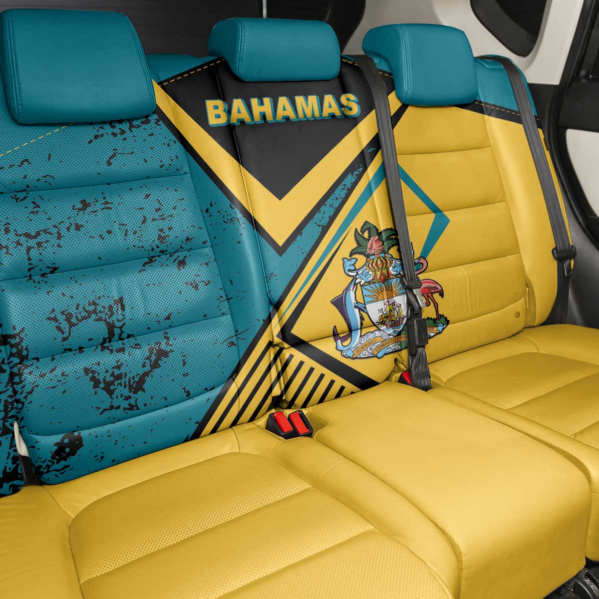 Bahamas Back Car Seat Cover Coat Of Arms Unique Style