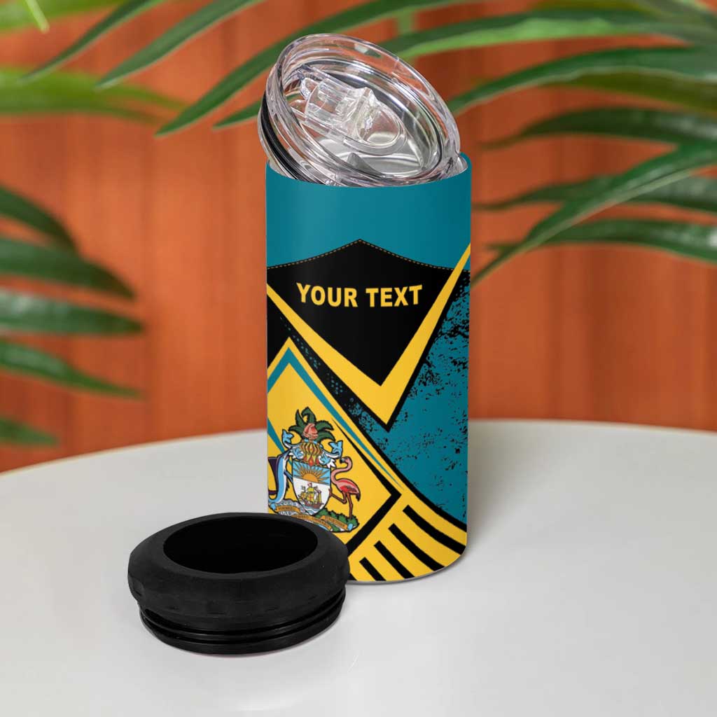 Personalized Bahamas 4 in 1 Can Cooler Tumbler Coat Of Arms Unique Style