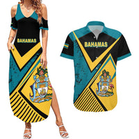 Personalized Bahamas Couples Matching Summer Maxi Dress and Hawaiian Shirt Coat Of Arms Unique Style