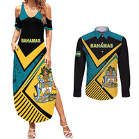 Personalized Bahamas Couples Matching Summer Maxi Dress and Long Sleeve Button Shirt Coat Of Arms Unique Style