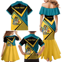 Personalized Bahamas Family Matching Mermaid Dress and Hawaiian Shirt Coat Of Arms Unique Style