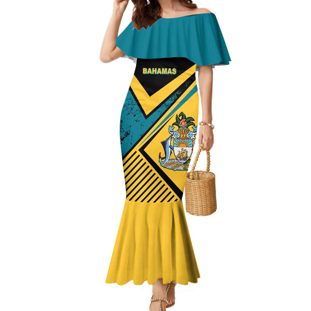 Personalized Bahamas Family Matching Mermaid Dress and Hawaiian Shirt Coat Of Arms Unique Style