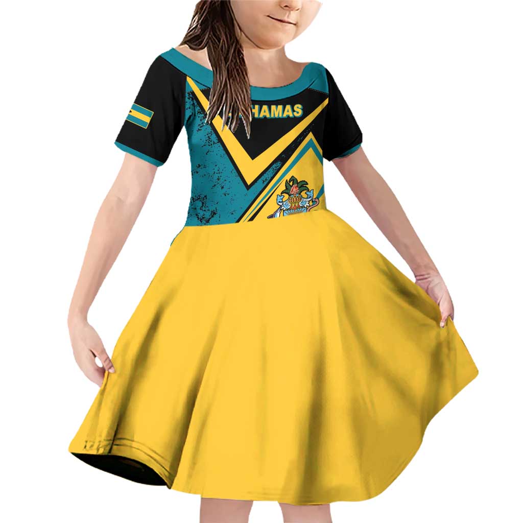 Personalized Bahamas Family Matching Off Shoulder Short Dress and Hawaiian Shirt Coat Of Arms Unique Style