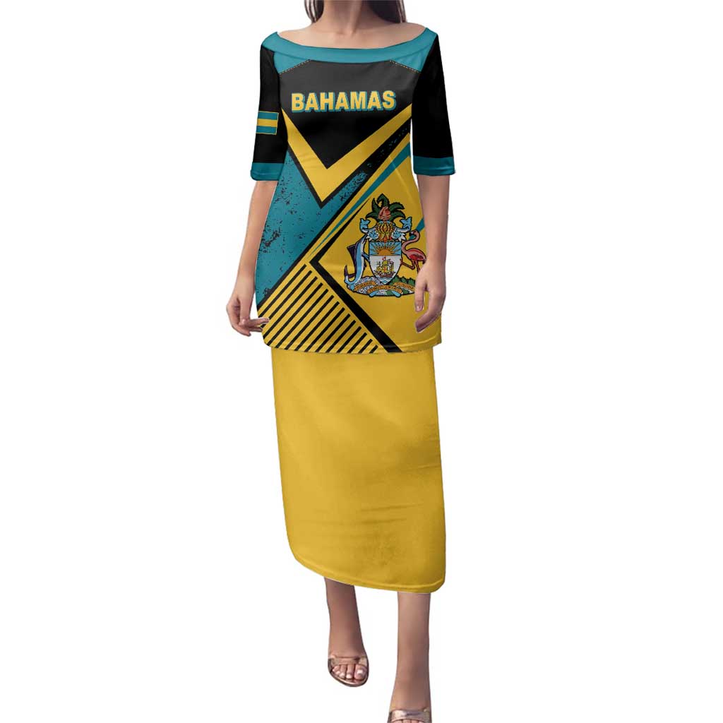 Personalized Bahamas Family Matching Puletasi and Hawaiian Shirt Coat Of Arms Unique Style