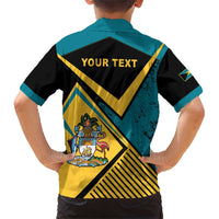 Personalized Bahamas Family Matching Short Sleeve Bodycon Dress and Hawaiian Shirt Coat Of Arms Unique Style