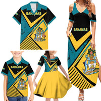 Personalized Bahamas Family Matching Summer Maxi Dress and Hawaiian Shirt Coat Of Arms Unique Style