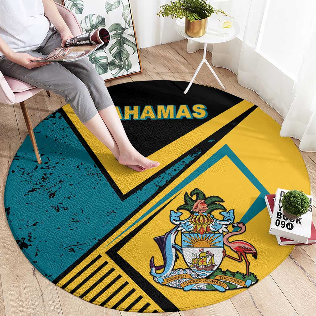 Bahamas Round Carpet Coat Of Arms Unique Style