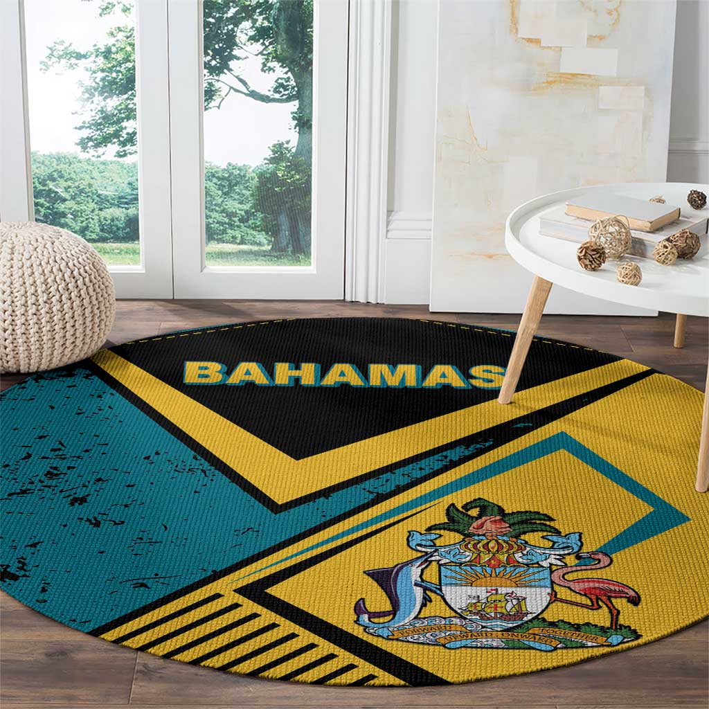 Bahamas Round Carpet Coat Of Arms Unique Style