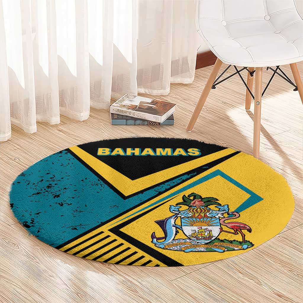 Bahamas Round Carpet Coat Of Arms Unique Style