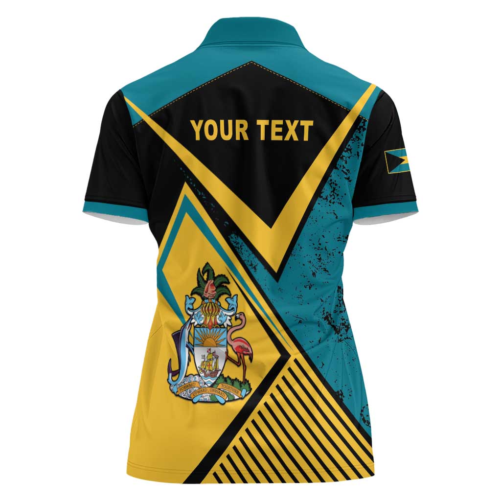 Personalized Bahamas Women Polo Shirt Coat Of Arms Unique Style