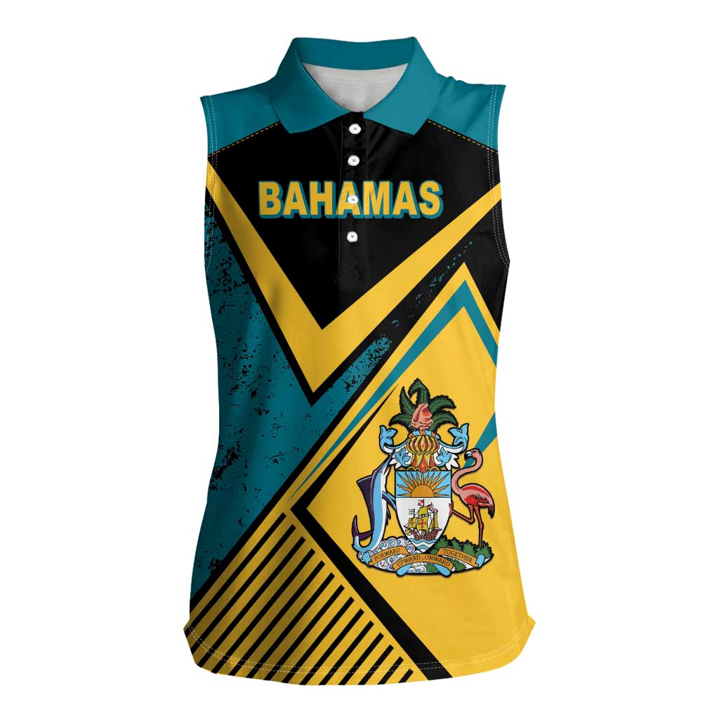 Personalized Bahamas Women Sleeveless Polo Shirt Coat Of Arms Unique Style