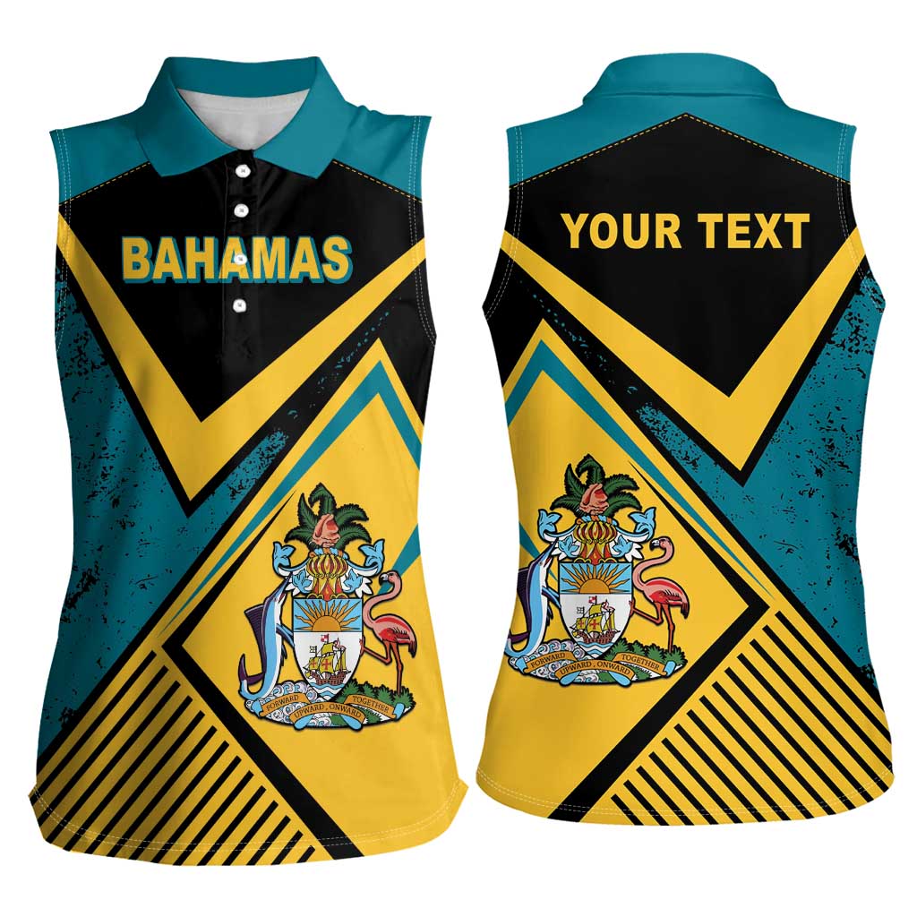 Personalized Bahamas Women Sleeveless Polo Shirt Coat Of Arms Unique Style