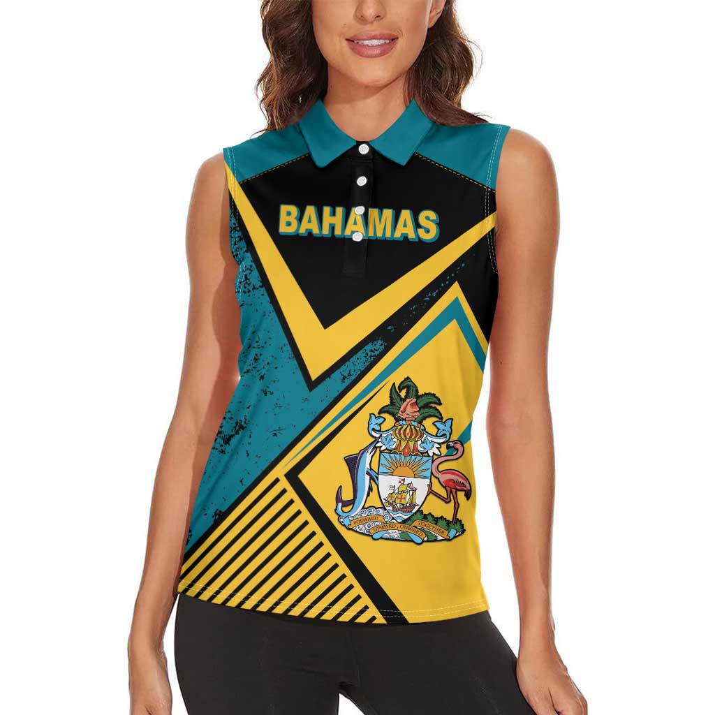 Personalized Bahamas Women Sleeveless Polo Shirt Coat Of Arms Unique Style