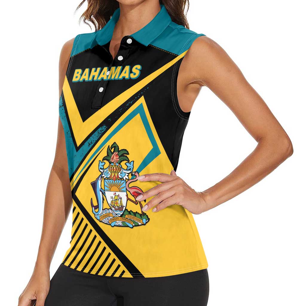 Personalized Bahamas Women Sleeveless Polo Shirt Coat Of Arms Unique Style