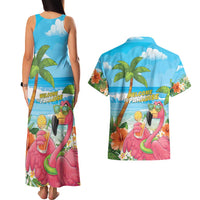 Bahamas Beach Couples Matching Tank Maxi Dress and Hawaiian Shirt Welcome To Paradise