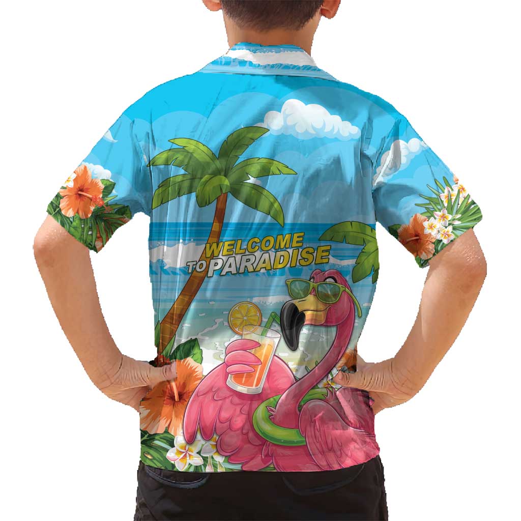 Bahamas Beach Family Matching Off Shoulder Maxi Dress and Hawaiian Shirt Welcome To Paradise